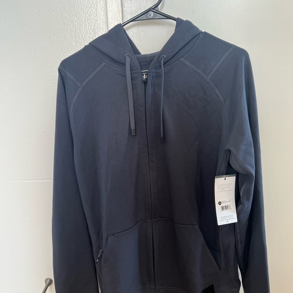 Grey zip up Hoodie - M